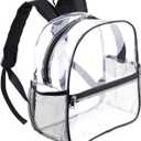 Fomaris Clear Backpack for Stadium Events 12x6x12 Clear Bags Stadium Approved for Sports Concert Festival (Black)