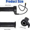 2pcs 20X Full Twist Throttle Grip for Ebike, 12V-72V Twist Electric Bike Throttle with 3 Pin Waterproof Connection for Electric Bicycles Scooter Motorcycles Conversion