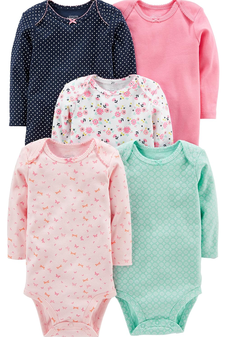 Simple Joys by Carter's baby-girls 5-pack Long-sleeve Bodysuit