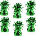 Metallic Balloon Weights, Birthday Party Favors, Novelty and Gag Gifts, 5.5" Inches, 6-Pack (Green)