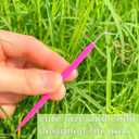 Metal Lash Lift Tool Set 2 pcs, Upgrade Eyelash Separate Tools With Groove Like Y Brush, Lash Comb Mini Size For Females Small Hand Popular Eyelash Lifting Stick Pink + Blue - Reusable 1000 Usage