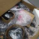 Boho Light Fixtures Wood Beaded Chandelier Farmhouse Pendant Light 1-Light Black 16.5" Ceiling Hanging Light, Dining Room, Living Room, Kitchen, Bedroom, Hallway