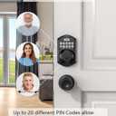 TEEHO TE001 Keyless Entry Door Lock with Keypad - Smart Deadbolt Lock for Front Door with 2 Keys - Auto Lock - Easy Installation - Matte Black