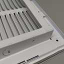 EZ-FLO 30 x 10 Inch (Duct Opening) Return Air Vent Cover for Wall or Ceiling, Solid Steel Return Air Filter Grille, HVAC Vent Cover, White, 61672