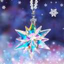 2 x 2026 Annual Christmas Ornaments Crystal Snowflake Star, Sparkly Crystal Ornaments for Christmas Tree, Beautiful Christmas Ornaments for Women Girls