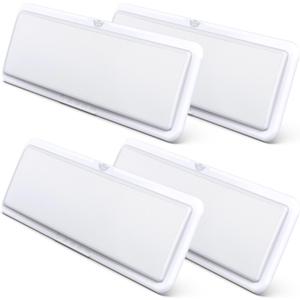 RV LED Ceiling Light Fixture 20" x 6.5" -1450 Lumen with Touch Dimmer Switch Interior Lighting for Car/RV/Trailer/Camper/Boat DC 12V Natural White 4000-4500K (4-PACK)