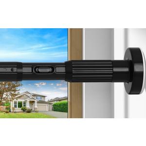 Black Tension Curtain Rod 41-166In, Extra Long Outdoor Curtain Rod
