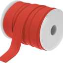 MECCANIXITY 1 Inch Double Fold Bias Tape Polyester Continuous Bulk Bias Tape for Sewing,Seaming Quilting Hemming Binding Crafts (Red 25 Yards) (1 Inch x 25 Yard)