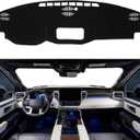Dash Cover for Tundra Accessories 2022 2023 2024 2025 2026 Dashboard Cover Mat Anti-Slip Center Console Carpet Protector Pad No Glare Sunshade Cover Mat Custom Fit, Black Trim