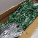 Juegoal 6 ft Pre-Lit Optical Fiber Christmas Artificial Tree, RGB Color Changing LED Lights, Snowflakes & Top Star, Fake Xmas Tree with Metal Legs (Green)