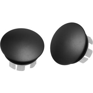 BWE Sink Basin Trim Overflow Ring Cover Black Bathroom Vessel Vanity Basin Bath Sink Brass Insert in Hole Round Caps Double (Pack of 2, Black)