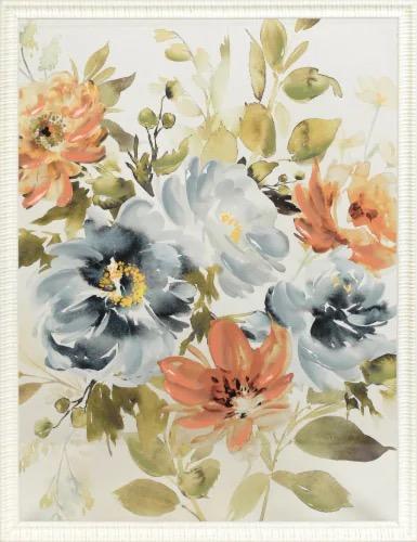 CA 16X20 WILDFLOWERS PRINTED GLASS ART