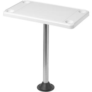 12-1106C Removable Rectangular Marine/RV Table , ivory