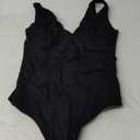 SAUNGKUAI Womens Bodysuit Sexy Plunge Deep V Neck Backless Sleeveless Tank Thong Body Suits Outfits for Going Out (Medium, A-black)