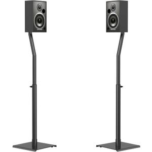 USX MOUNT Universal Speaker Stands, Height Adjustable Extend 30.0" to 39.1" for Satellite Speakers & Small Bookshelf Speakers up to 11 lbs Per Stand, 1 Pair Floor Stands for Sony Bose Polk JBL Yamaha