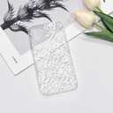 NITITOP Compatible with iPhone 11 Case Clear Cute Line Flower Floral Rose Pattern for Women Girls Full Camera Lens Clear Slim Shockproof Protective Phone Cover - White
