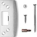 Oversized Door Strike Plate, Heavy Duty Version, Reinforced Enlarged Striker Plate with Large Hole, Fix Door Won't Latch in, Extended to Cover Worn Slot (Satin Nickel, 1 Pack)
