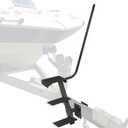 Boat Trailer Step, Heavy Duty Steel 3 Steps Ladder for Boat Trailer Tongue with Handrail, 450lbs Capacity, Black