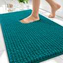 OLANLY Thick Chenille Absorbent Bathroom Rugs Mat 30x20, Deep Lake