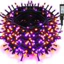 Brizled Halloween Lights, 262.46FT 800 LED Halloween Lights, Mini Purple Light 8 Modes Waterproof, Plug in Orange LED String Light for Outdoor Indoor Thanksgiving Party Decor (Orange & Purple)