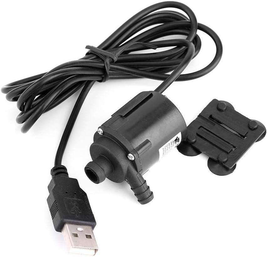 USB Micro Brushless Ultra-Quiet Mini Submersible Micro Water Cooling Pump for Fountain Aquarium Circulating DC4V-6V 0.6-1.8W 150L/H
