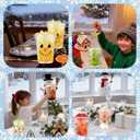 50 Pack Christmas Snowman Plastic Cups 12 Oz Disposable Snowman Party Cups Winter Holiday Party Cups for Christmas Party Supplies Coffee Wine Hot Cold Drinks