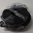 Sprinkler Hose with Holes, Flat Soaker Hose 100 Ft (25 ft 4pack) with Garden Staples and Splitters, Watering Drip Irrigation Hoses for Lawn, Vegetable and Garden Beds (100 ft) (Black)