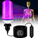 LED Halloween Skull Lighting Kit, Flame Light with Up and Down Effects, Horror Chest Light for Giant Skull Decoration (Purple)
