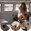 12V RV USB Outlet DC 12-24V QC & PD Charging Port 24W High-Speed Charging Socket, Flush Mount USB Fast Aluminum Charger for Camper Car Boat Truck Drill Hole 7/8-inch (Screw Mount)