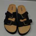 Women's Platform Clogs Sandals Cork Footbed with Comfort Double Buckles, Summer Platform Slides Mules, Summer Beach Comfort Wide Widths Availab, Size 10