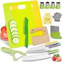 Stocking Stuffers for Kids: 15PCS Montessori Toys for Age 3-12 Year Old - Children Safe Toddler Kitchen Set Kids Knife Set for Real Cooking - Christmas Easter Birthday Gifts for Boys Girls, Pack 3