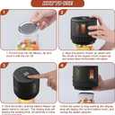 Mason jar Vacuum Sealer, Electric Mason Jar Vacuum Sealer Kit for Wide Mouth & Regular Mouth Mason Jars,for Food Storage and Fermentation (Black)