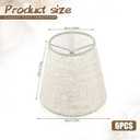 Chandelier Shades Set of 6, Clip on Lamp Shade Bottom 5.5'' X Top 3.54'' X H 5.12'' for Table Lamp Wall Lamps Replacement, Linen Small Lamps Shades
