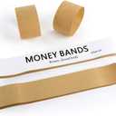 3 x L LIKED 300 PCS Money Bands for Cash, Blank Self Adhesive Currency Straps Bill Wrappers Natural Kraft Brown