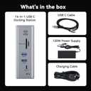 TobenONE DisplayLink Docking Station 3 Monitors, 14-in-1 Triple Monitor Dock for M1-M5 MacBook/Mac mini, Windows, Chrome (3HDMI, 120W Power Supply, 5 USB, Home Office & Professional Workspace)