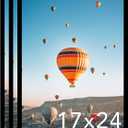17x24 Picture Frame Set of 3 Black for Poster Photo Picture, Horizontal and Vertical Formats for Wall Hanging, 17 x 24 Wall Gallery Poster Photo Frame for 17 by 24 Photos Posters, 3 Pack, Black