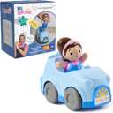 Ms. Rachel 1-2-3 Roll! Vehicle with Click-in Figure & Pull Back Action, Educational Toys & Toddler Toys for Girls & Boys Ages 1-3Y+