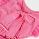Girls Tulle Dresses Toddler Ruffle Sleeve Sparkle Tutu Dress Kids Clothes Party Gifts Outfits (Pink)