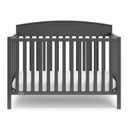 Graco Benton 5 in 1 Convertible Crib (GREENGUARD Gold Certified) with Premium Foam Crib and Toddler Mattress Included - Gray, Converts from Baby Crib to Toddler Bed, Daybed and Full-Size Bed