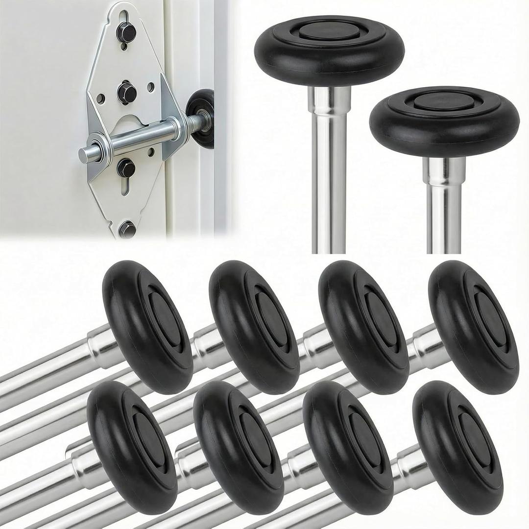 10 Pack 4" Stem 2" Black Nylon Garage Door Roller with Protective Sealed-Cap(Dustproof), Ultra Quiet & Long-Lasting, Commercial High Load Capacity, Double Sealed Bearings