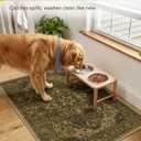 RELEANY Washable Area Rug, 7'x9', Brown/Dark Brown
