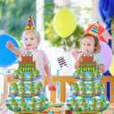2 x Large 3-Tier Super Brothers Cupcake Stand 12Inch Cardboard Cupcake Tray for Wedding Birthday Baby Shower Super Brothers Birthday Party Supplies