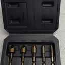 Countersink Drill Bit Set, 5pc, 1/4" Hex Shank, 82 Degree Countersink Holes for Screws to Sit Flush or Under The Surface of Metal Wood Plastic, Sizes 1/4, 3/8, 1/2, 5/8, 3/4 Inches with Storage Case