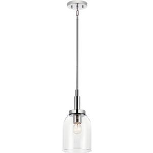 Kichler Madden Mini Pendant Light, Clear Glass, Chrome