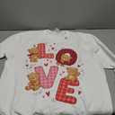 Cute Teddy Bear Women Valentines Shirt Girl Love Heart Sweatshirt, L