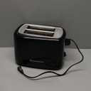 Toastmaster 2-Slice Toaster - Black with Stainless Steel - Kitchen Essential for Sandwich Bread & Breakfast Toast - Toaster with Wide Slots, High Rise Toast Lift & Cool-Touch Exterior