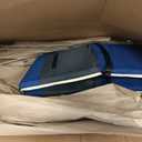 14-Position Adjustable Floor Chair with Back Support - Portable Gound Seating for Adults & Kids, Foldable Meditation Chair with Japanese KOYO Bearings & Washable Linen Cover (Blue)