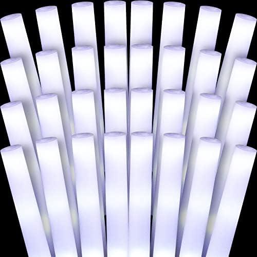 Liliful Glow LED Cheer Sticks Light up Sticks Wedding Wand for Birthday Bridal Shower Raves Carnival Concert Glow in Dark Party(30  Pcs)