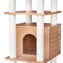 62"Tall Outdoor Cat Tree,Weatherproof Large Cat Condo with Scratching Posts
Khaki Multi-Level Cat Tree Design,Polypropylene Scratching Posts,Suitable for Indoor and Outside Use,Easy to Assemble CTT-10