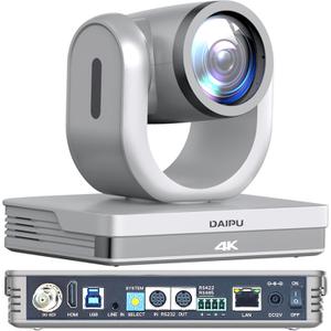 PTZ Camera 4K 20X Optical Zoom Conference Room Camera HDMI USB3.0 SDI LAN PoE 1/2.8" 8.51 MP CMOS Sensor AI Auto Tracking 255 Presets for Church Worship Live Streaming Business Video Conference